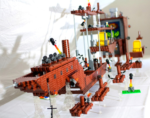 "The Fireflower" -- LEGO Super Mario 3 airship replica!