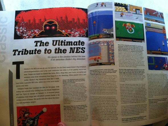 Abobo Gets a 2 page spread in Game Informer!