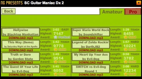 SC guitar maniac deluxe 2 score