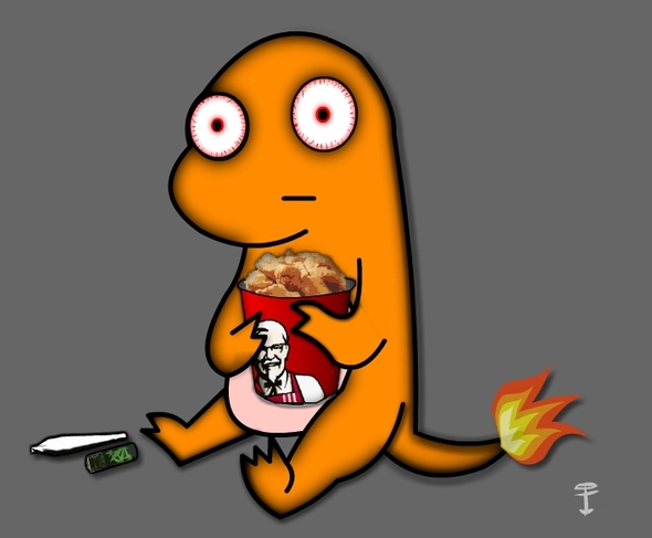 Charmander gets high! 