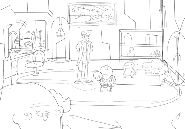 Working on a pokemon animated short!