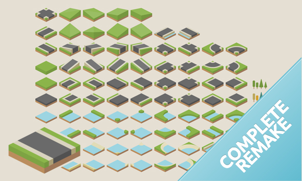 Free isometric road tiles for your game!