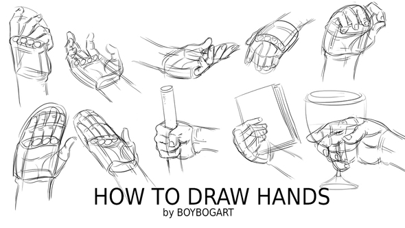 Free tutorial - How to draw hands