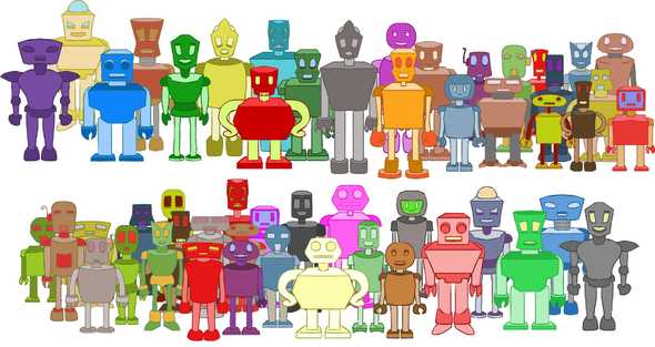 Look at how many robots I drew!