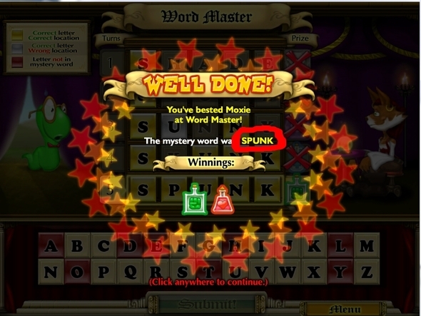 Bookworm Adventures wants me to spell "Spunk"!?