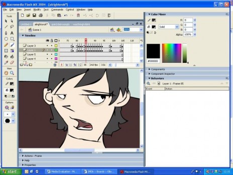 Animating...at college.