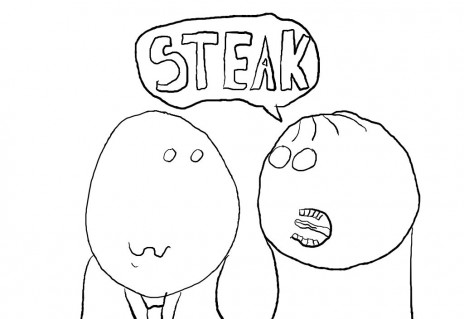 STEAK.