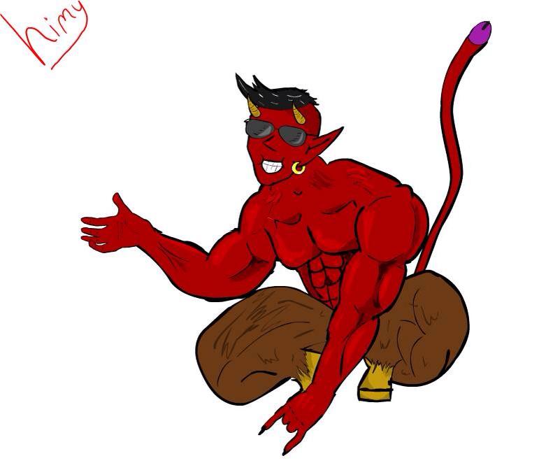 An image I drew for a friends facebook page, Lucifer.