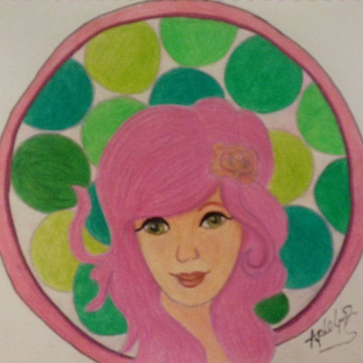 pink circle girl by april phelps